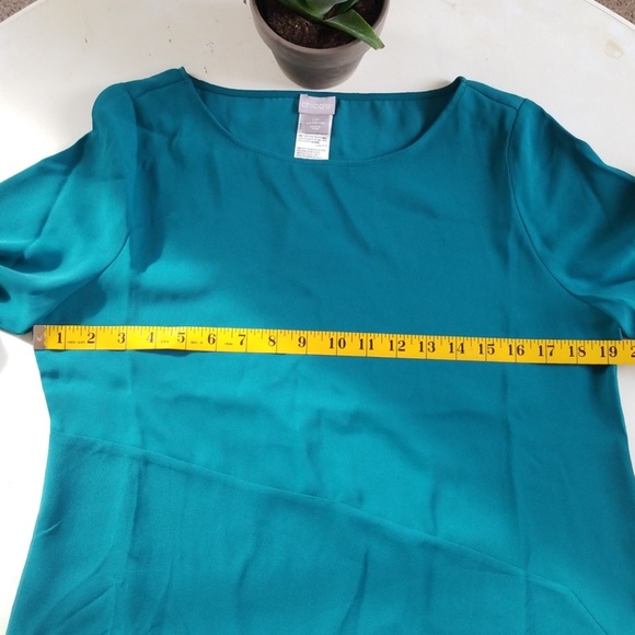 NWT Chicos Asymmetrical Teal Green Blouse - Picture 5 of 7